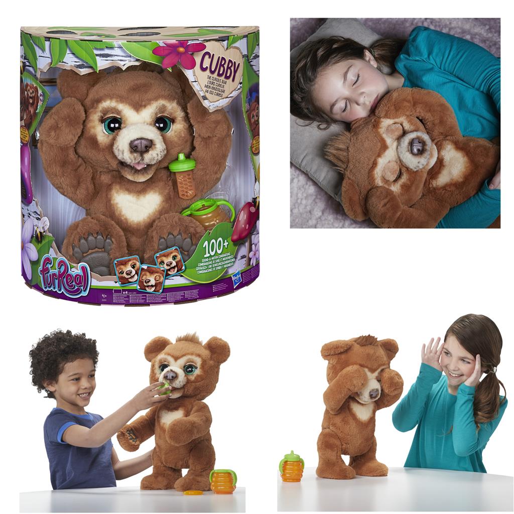 Hasbro FurReal Cubby The Curious Bear 100 Sound & Motion Combinations 